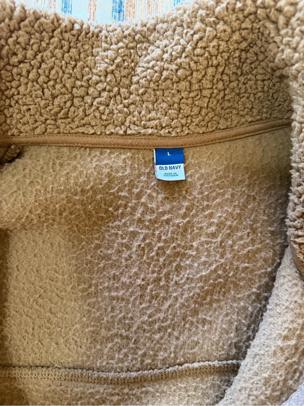Old Navy Kids Tan Sherpa Full-Zip Jacket
